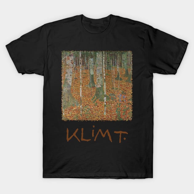 Birch Forest by Gustav Klimt T-Shirt by MasterpieceCafe